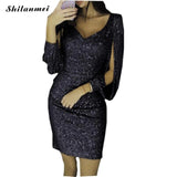 Sequin Party Dress Shilanmei