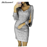 Sequin Party Dress Shilanmei